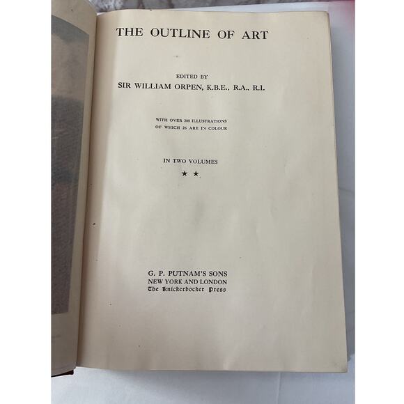 1924 The Outline of Art volume 2 Hardback By Sir William Orpen - Picture 4 of 8